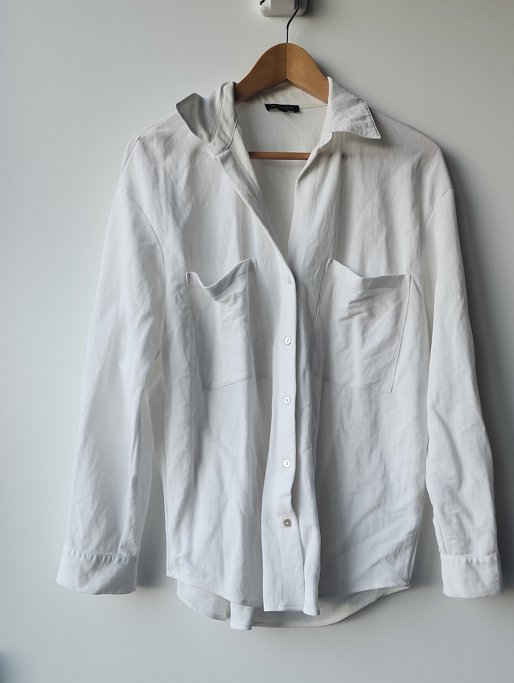 Massimo Dutti Oversized Vicose Blend Knit Button Up Shirt